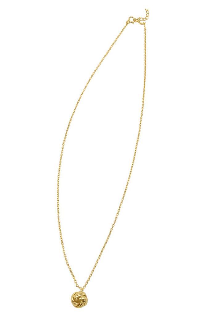 商品ADORNIA|14K Gold Plated Twisted Knot Pendant Necklace,价格¥143,第1张图片