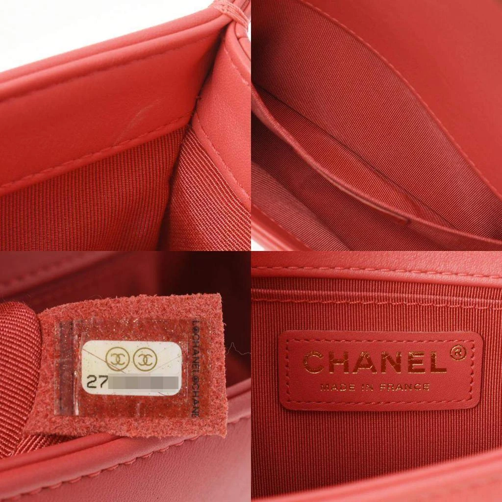 商品[二手商品] Chanel|Chanel Pink Leather Chevron Small Boy Flap Bag Shoulder Bag,价格¥37824,第5张图片详细描述