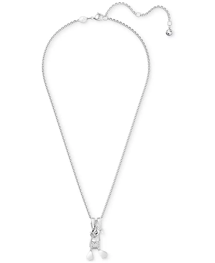 商品Swarovski|Silver-Tone Disney Donald Duck Crystal Layered Pendant Necklace, 16-1/2" + 3" extender,价格¥805,第2张图片详细描述