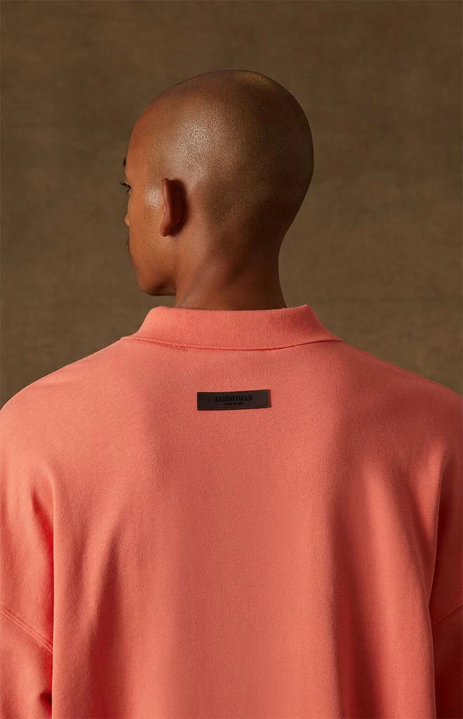 商品Essentials|Coral Long Sleeve Polo Sweatshirt,价格¥618,第5张图片详细描述