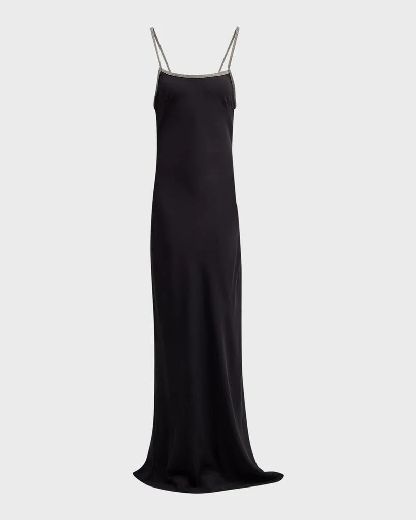 商品Brunello Cucinelli|Monili Trim Silk Slipdress,价格¥57382,第2张图片详细描述