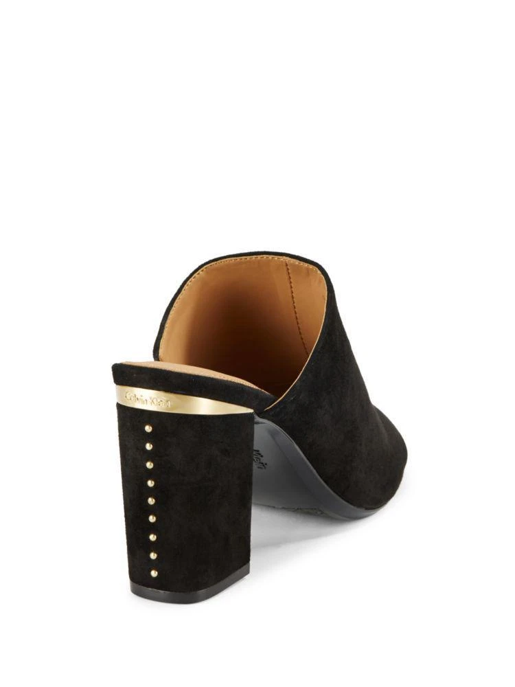 商品Calvin Klein|Cicelle Studded Suede Mule,价格¥414,第3张图片详细描述