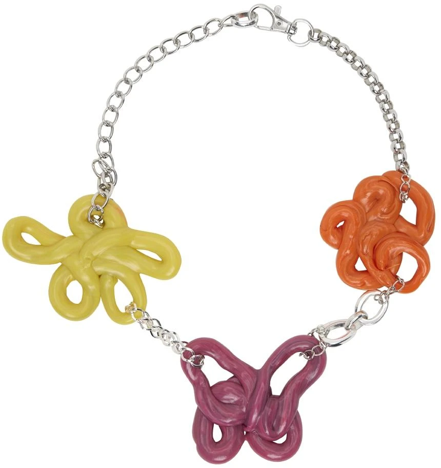 商品Rave Review|Pink & Yellow Gotland Garbage Edition Jade Necklace,价格¥495,第1张图片