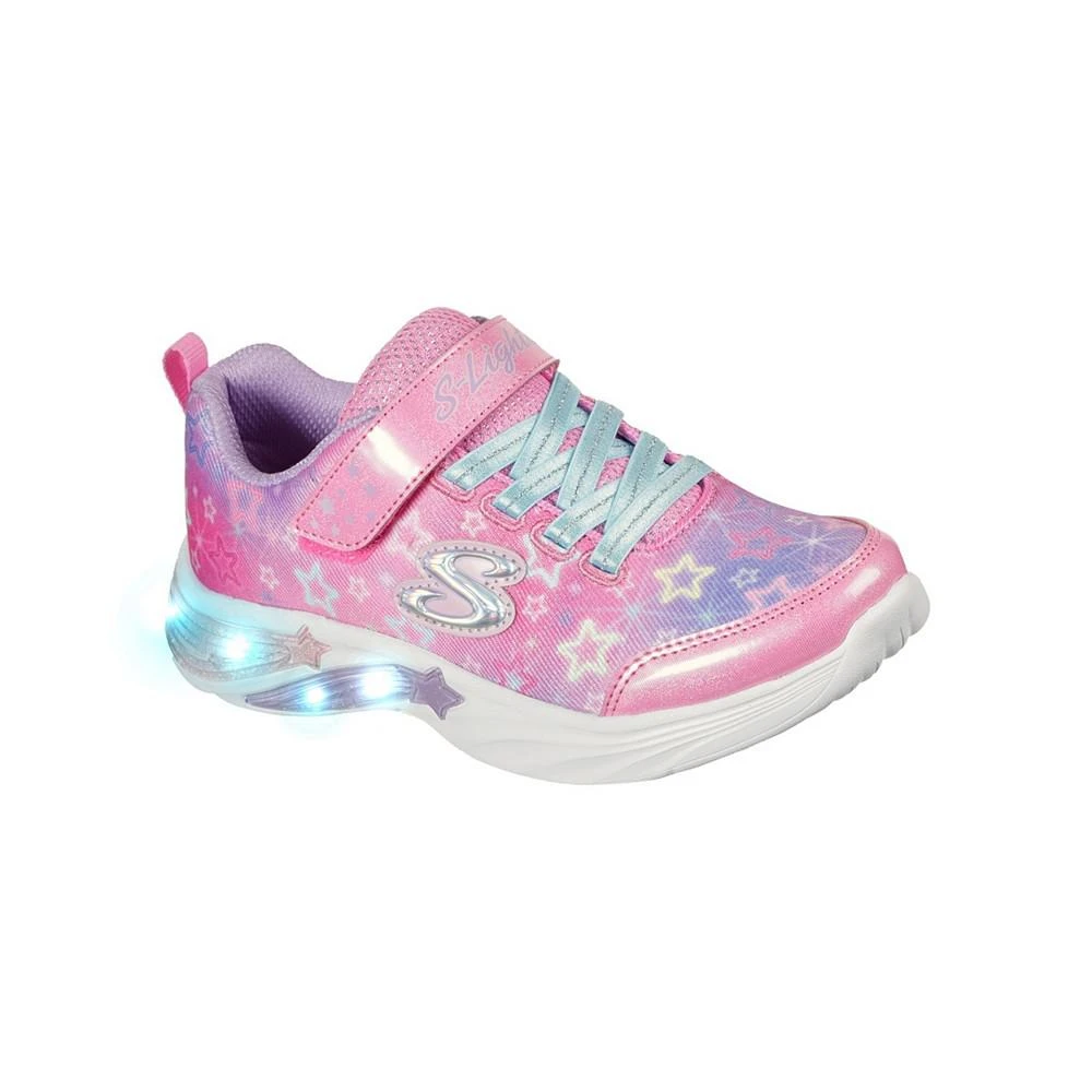 商品SKECHERS|Little Girls S Lights - Star Sparks Stay-Put Closure Light-Up Casual Sneakers from Finish Line,价格¥337,第1张图片