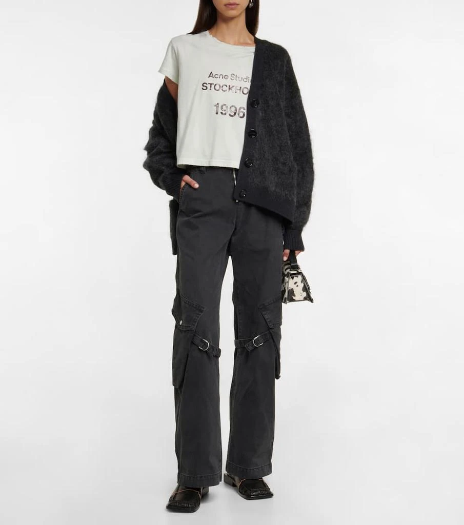 商品Acne Studios|Printed cropped cotton jersey T-shirt,价格¥1009,第2张图片详细描述