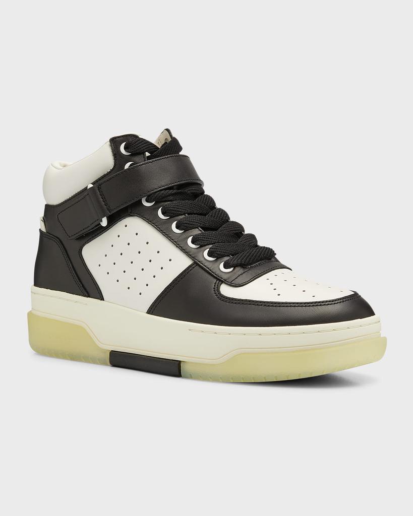 Men's Stadium Bicolor Leather High-Top Sneakers商品第3张图片规格展示