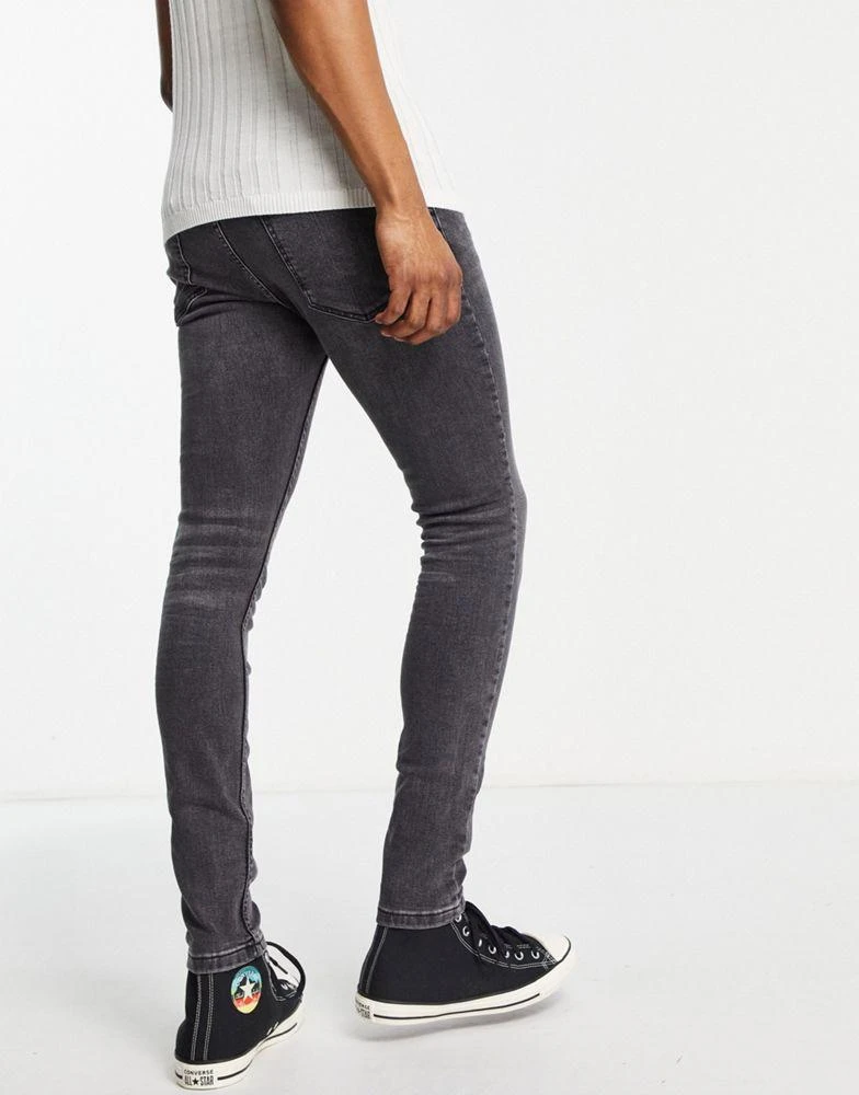 商品Topman|Topman spray on jeans in washed black,价格¥185,第2张图片详细描述