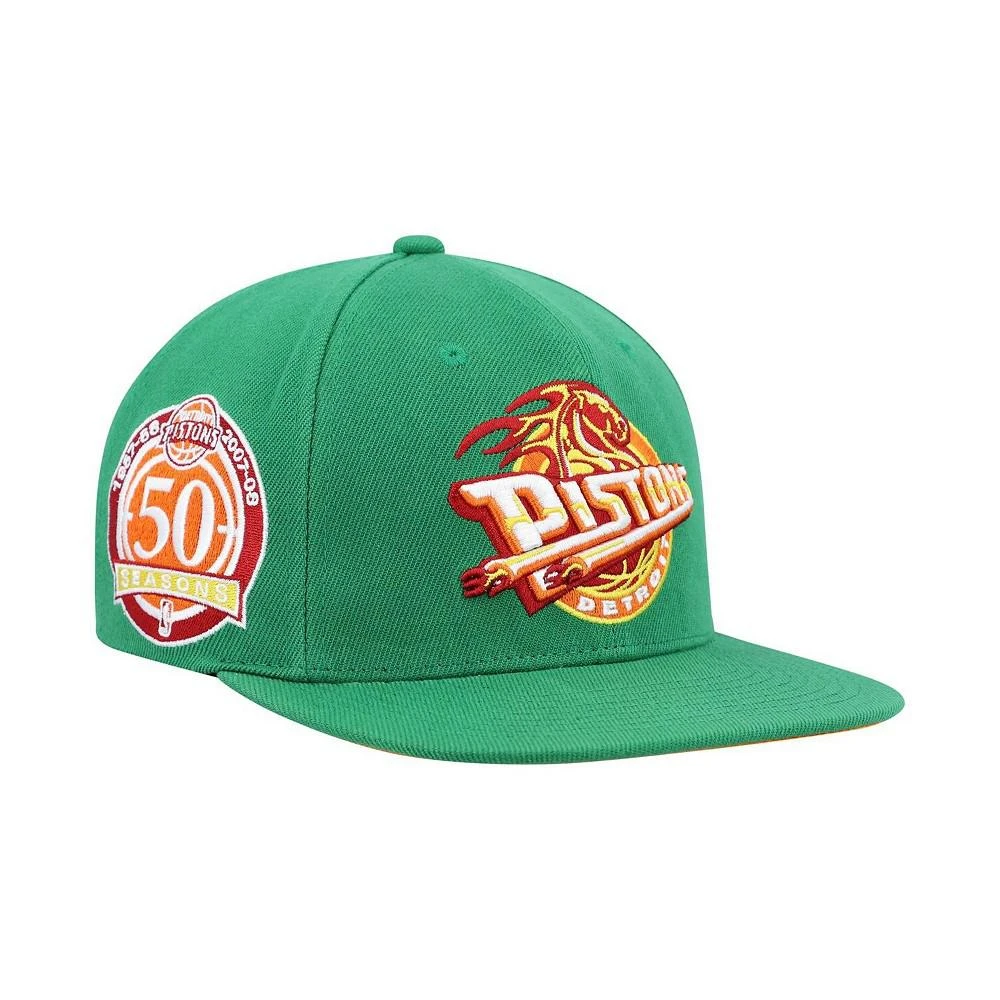 商品Mitchell & Ness|Men's Green Detroit Pistons 50th Anniversary Like Mike Snapback Hat,价格¥252,第1张图片