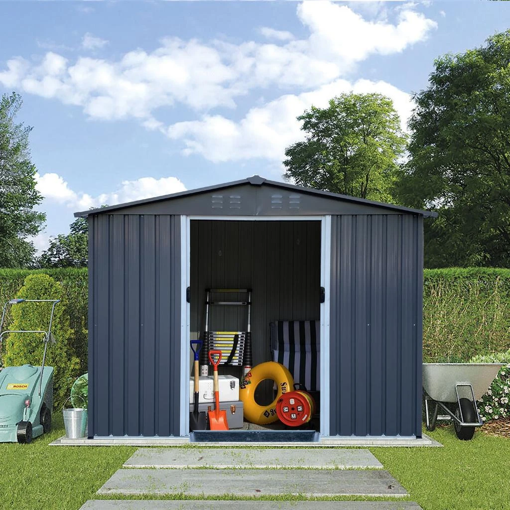 商品Simplie Fun|Outdoor Storage Shed 8 x 6 FT Large Metal Tool Sheds,价格¥6120,第1张图片