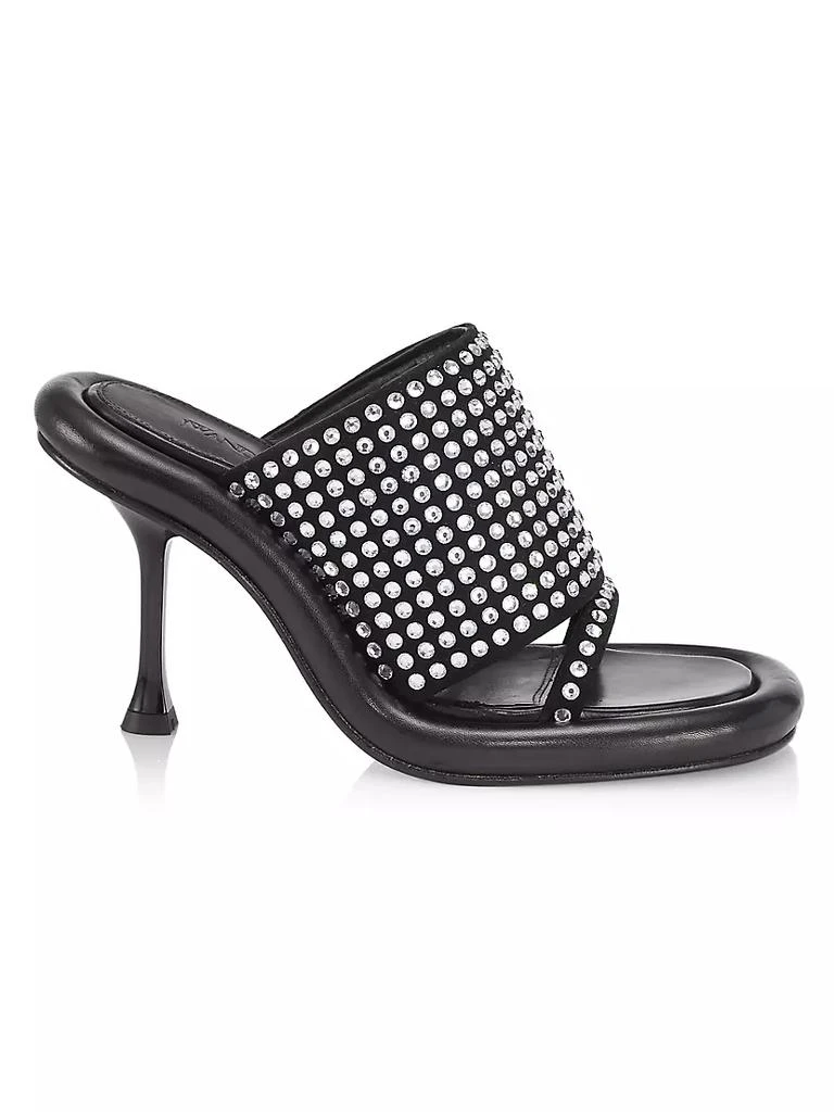 商品JW Anderson|Bumper Crystal-Embellished Leather Mules,价格¥1634,第1张图片