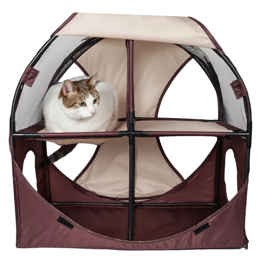 'Kitty-Play' Collapsible Travel Interactive Kitty Cat Tree Maze House Lounger Tunnel Lounge 商品