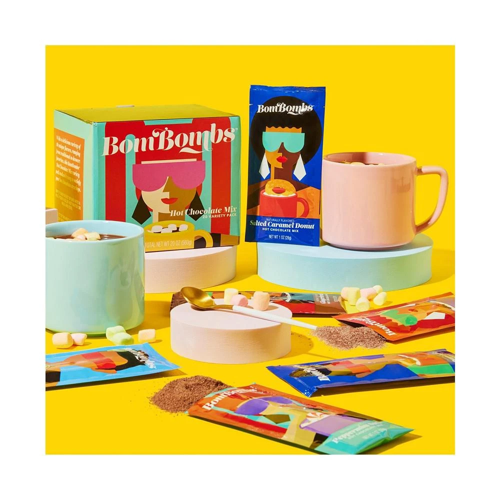 商品Thoughtfully|BomBombs Hot Chocolate Mix Gift Set, Set of 20,价格¥224,第2张图片详细描述
