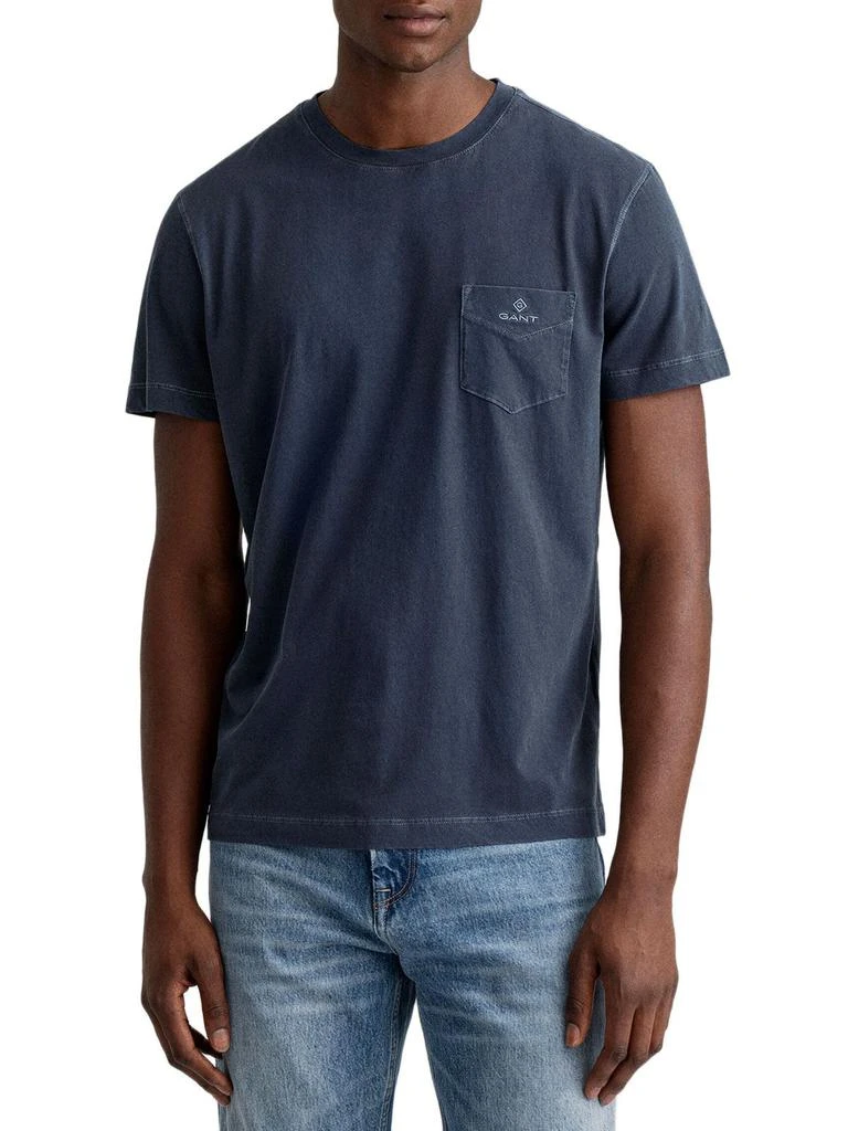 商品Gant|Gant Men's Blue Cotton T-Shirt,价格¥786,第1张图片