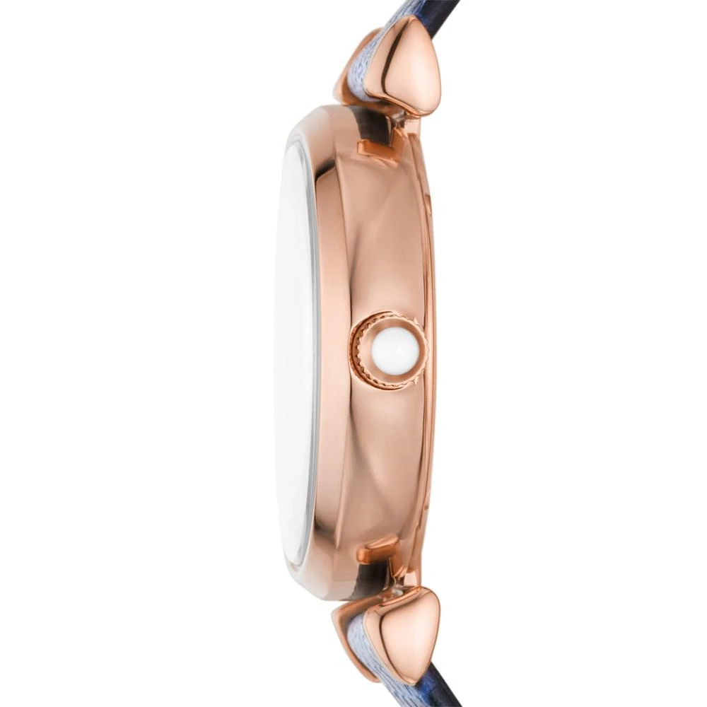 商品Emporio Armani|Women's Gianni T-Bar Rose Gold-Tone Stainless Steel Strap Watch 28mm,价格¥2208,第2张图片详细描述