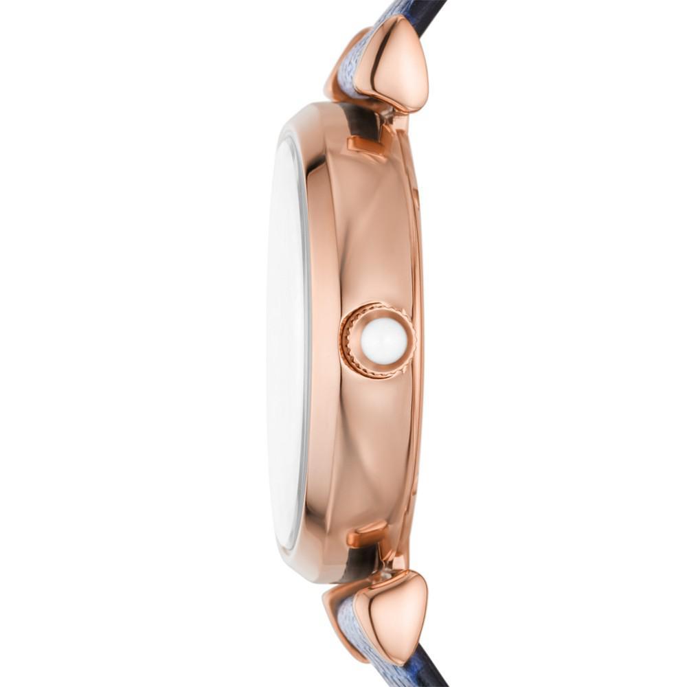 商品Emporio Armani|Women's Gianni T-Bar Rose Gold-Tone Stainless Steel Strap Watch 28mm,价格¥2207,第4张图片详细描述