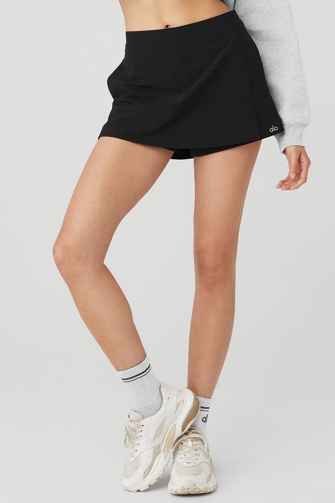 商品Alo|Clubhouse Skort - Black,价格¥380,第1张图片