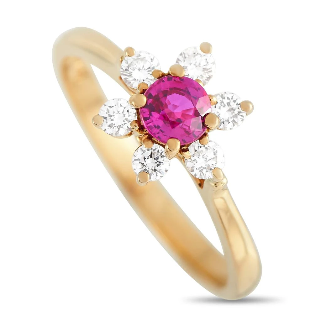 商品[二手商品] Tiffany & Co.|Tiffany & Co. 18K Yellow Gold 0.25 ct Diamond and Ruby Ring,价格¥18345,第1张图片