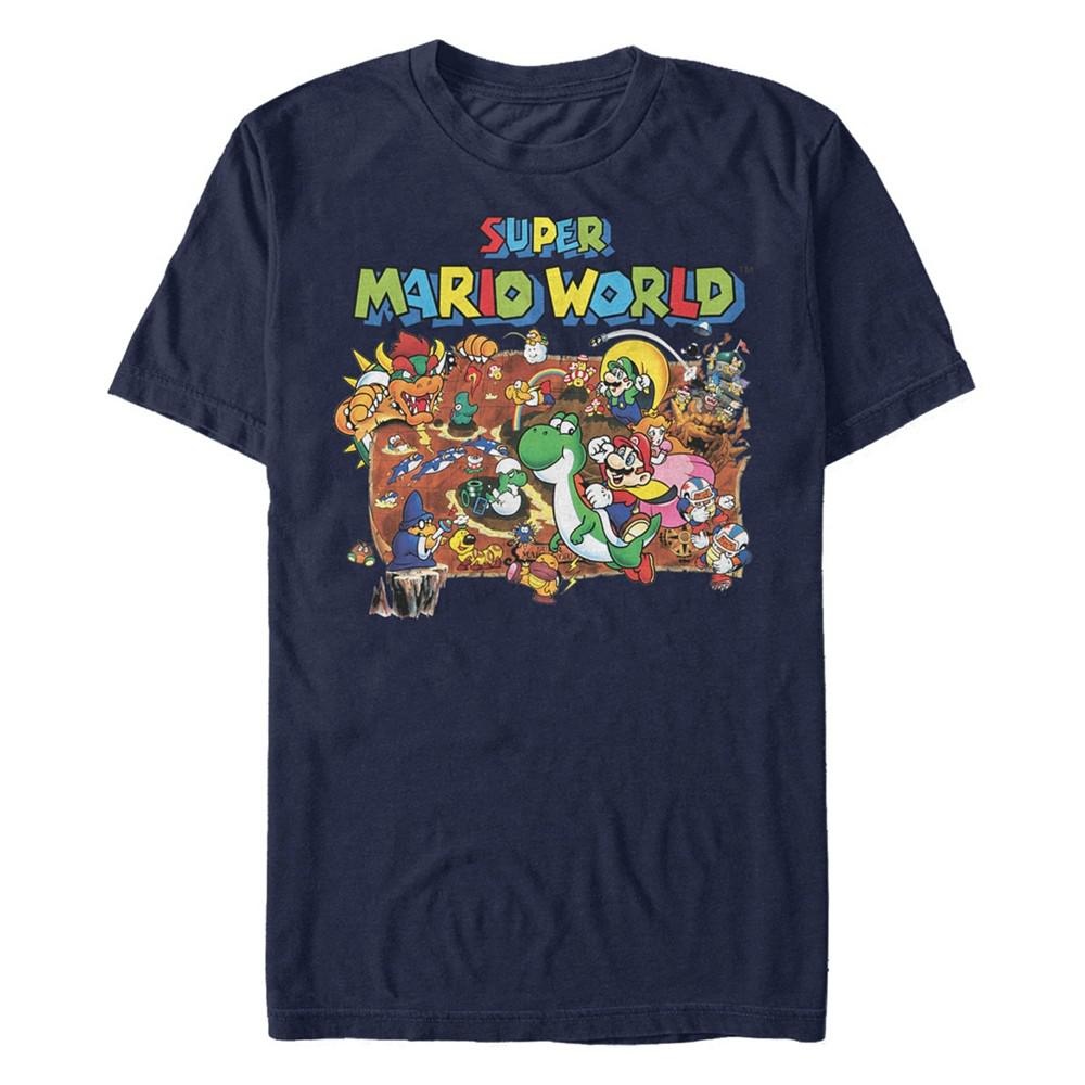 Nintendo Men's Super Mario World Map Short Sleeve T-Shirt商品第1张图片规格展示