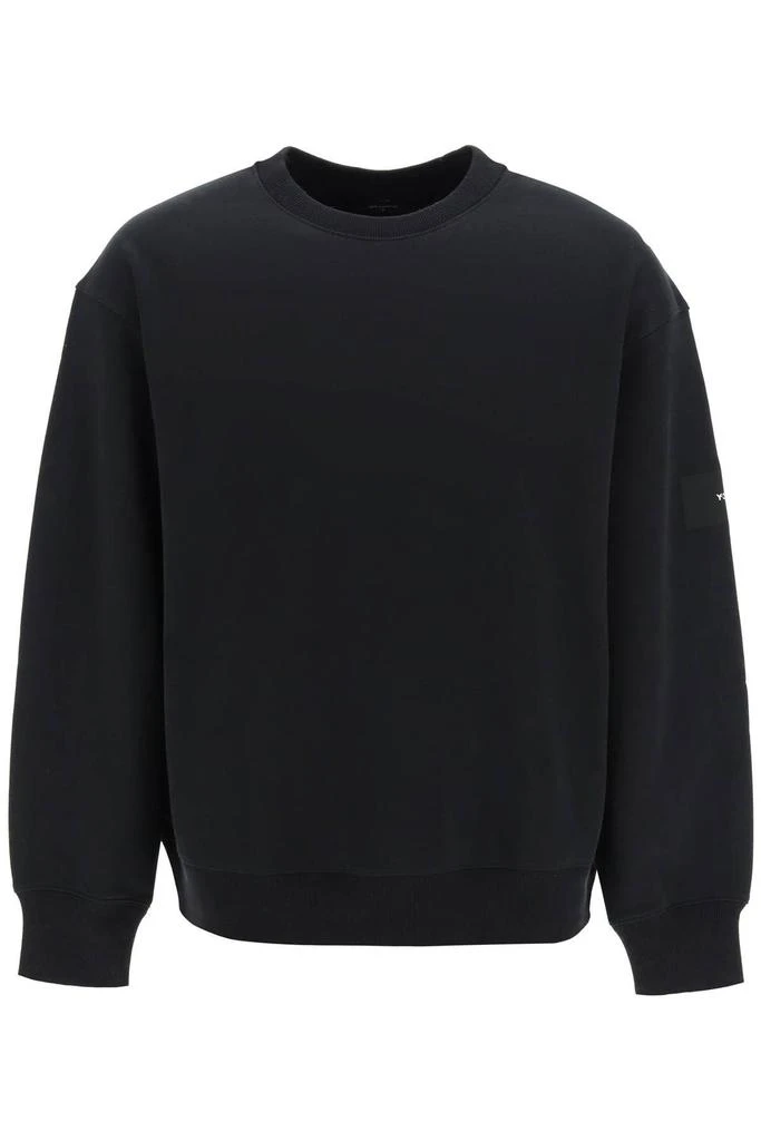 商品Y-3|CREWNECK SWEATSHIRT WITH RUBBERIZED LOGO PRINT ON SLEEVE,价格¥673,第1张图片