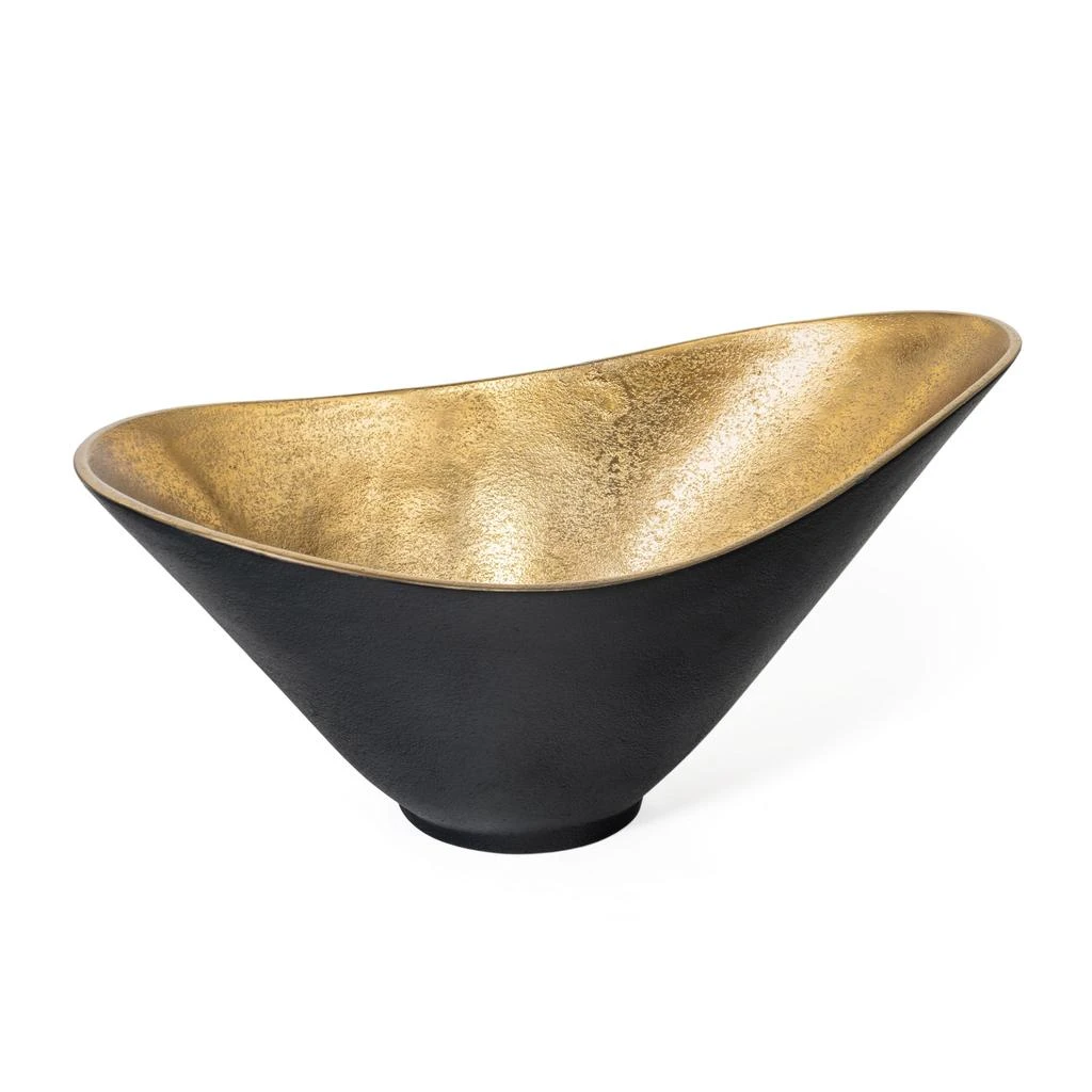 Lazaro Gold and Black Decorative Metal Bowl 商品