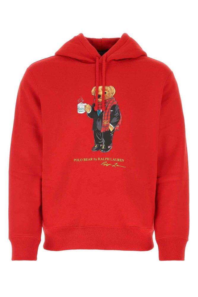 Polo Ralph Lauren Polo Bear Printed Drawstring Hoodie商品第1张图片规格展示