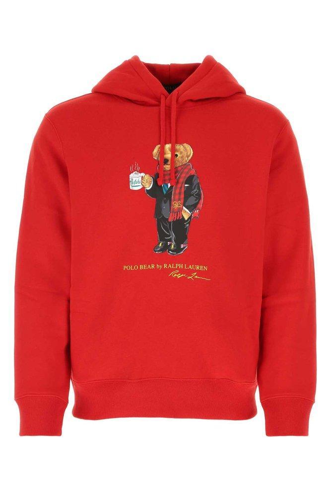 商品Ralph Lauren|Polo Ralph Lauren Polo Bear Printed Drawstring Hoodie,价格¥1251,第1张图片