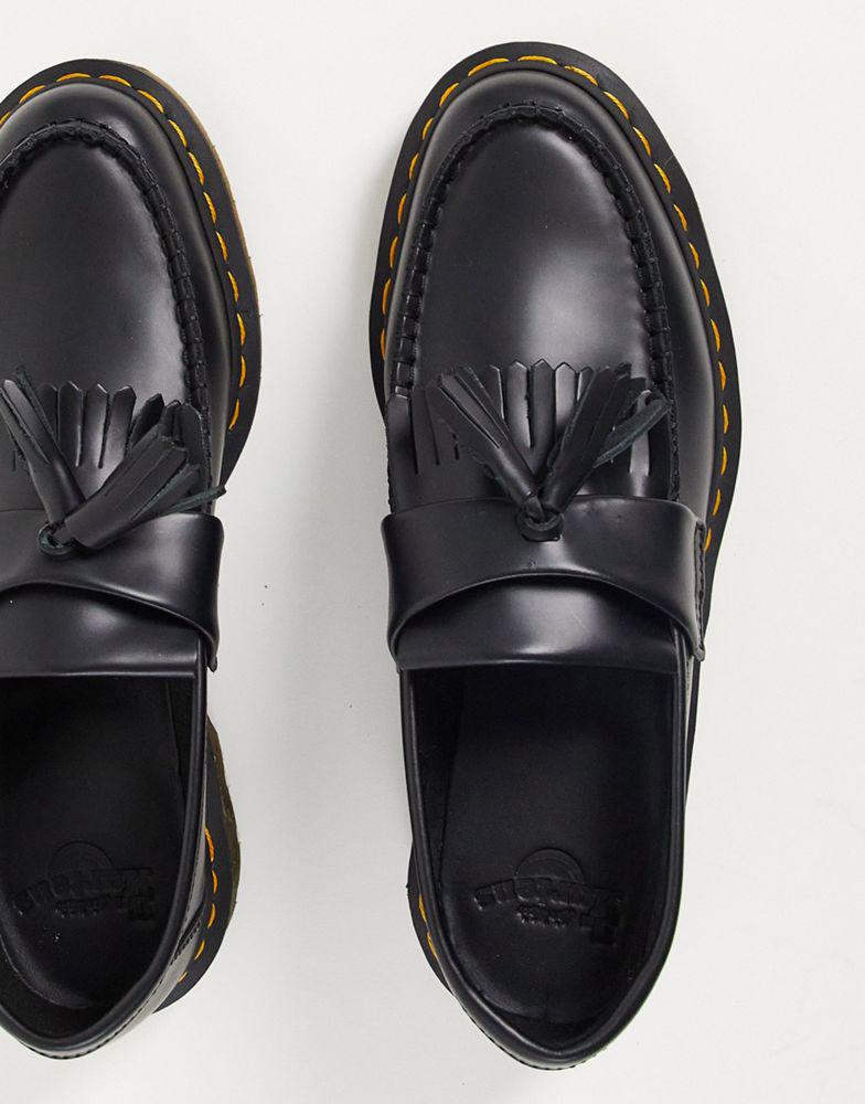 Dr Martens adrian ys tassel loafers in black smooth商品第4张图片规格展示