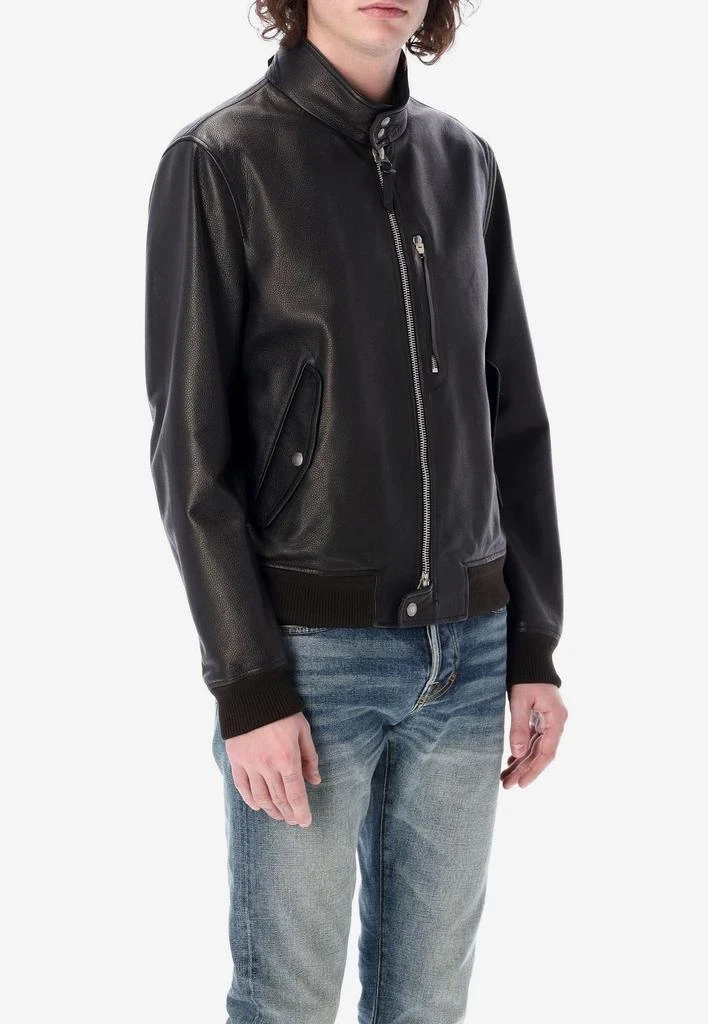 商品Tom Ford|Zip-Up Leather Jacket,价格¥34056,第1张图片