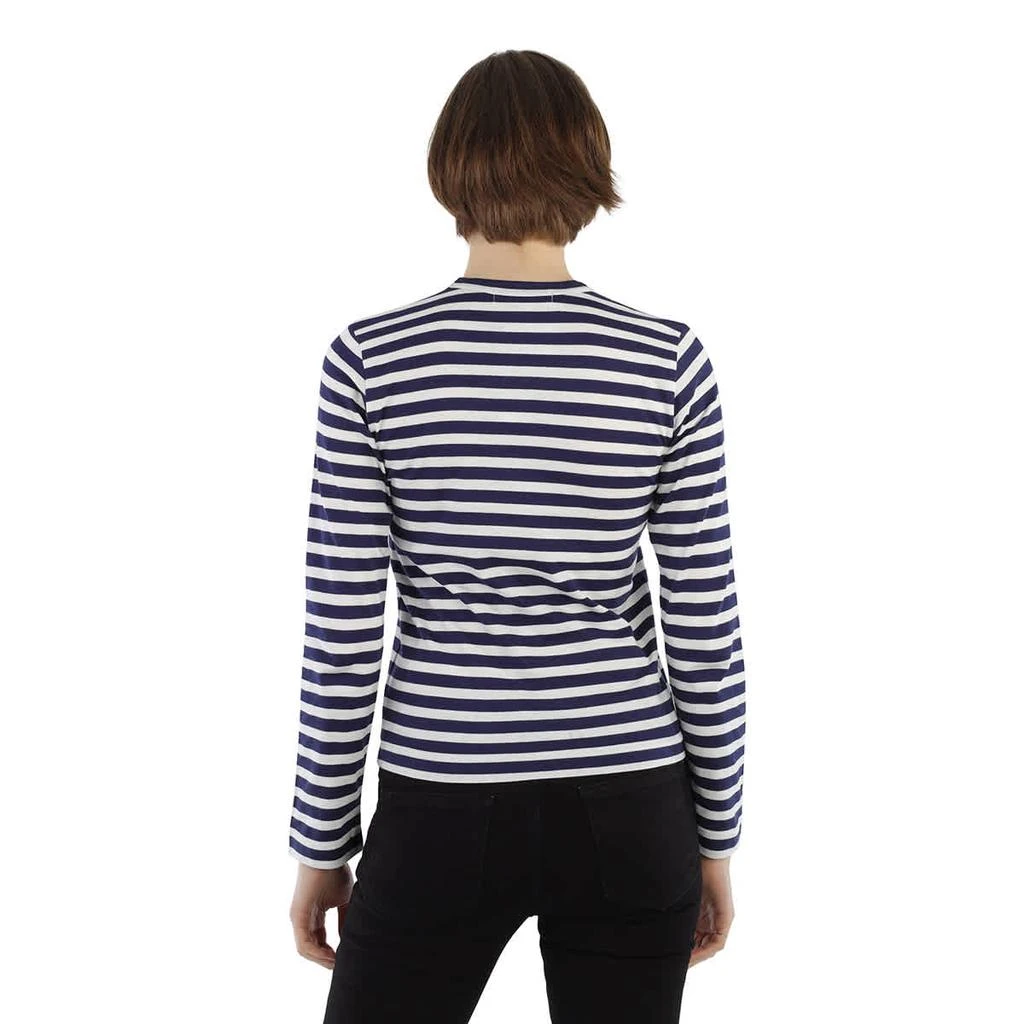 商品Comme des Garcons|Ladies Embroidered Heart Stripe Long-sleeve T-shirt,价格¥562,第3张图片详细描述