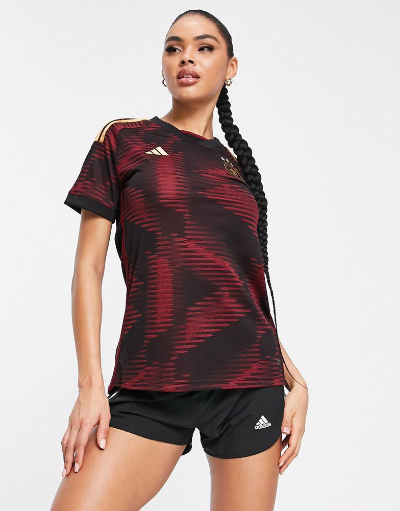 adidas Football Germany World Cup 2022 away shirt in black商品第1张图片规格展示