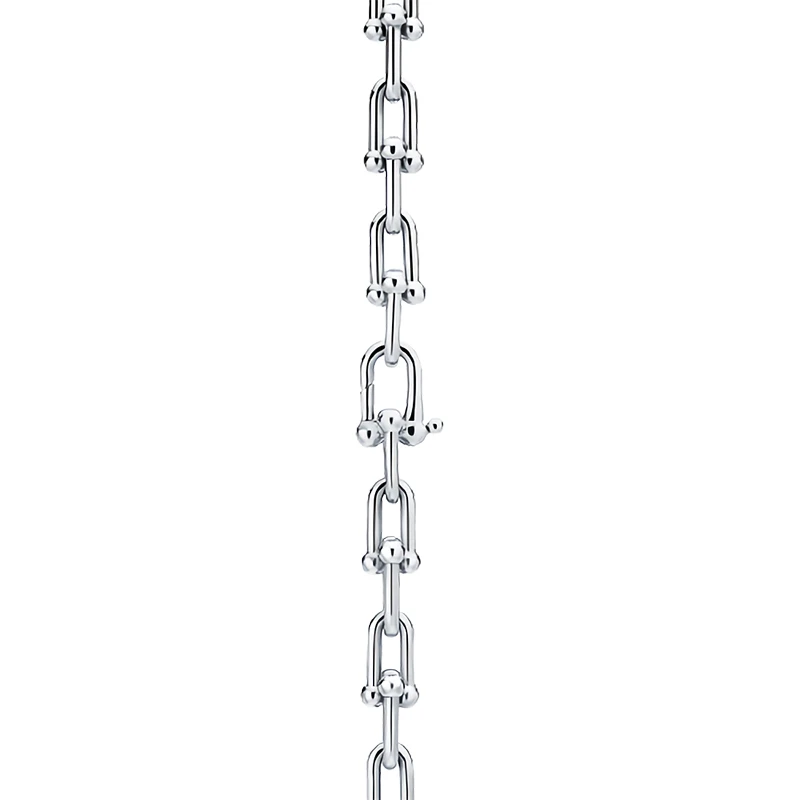   Tiffany & Co./蒂芙尼 Tiffany HardWear系列 18英寸长 Graduated纯银链环项链GRP09762 商品