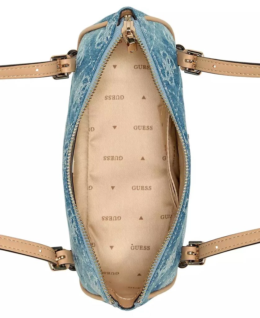 商品GUESS|Cerelia Small Denim Shoulder Satchel,价格¥652,第4张图片详细描述