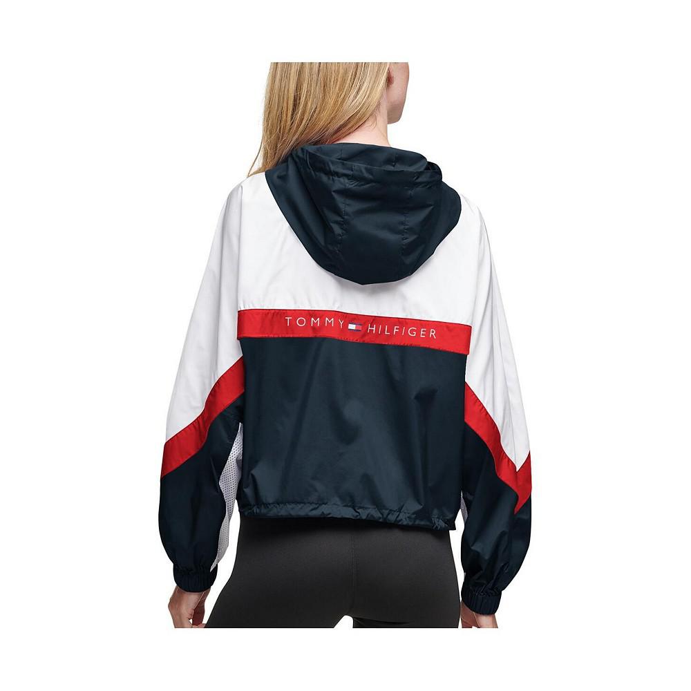 Women's White and Red Houston Texans Color Blocked Full-Zip Windbreaker Jacket商品第3张图片规格展示