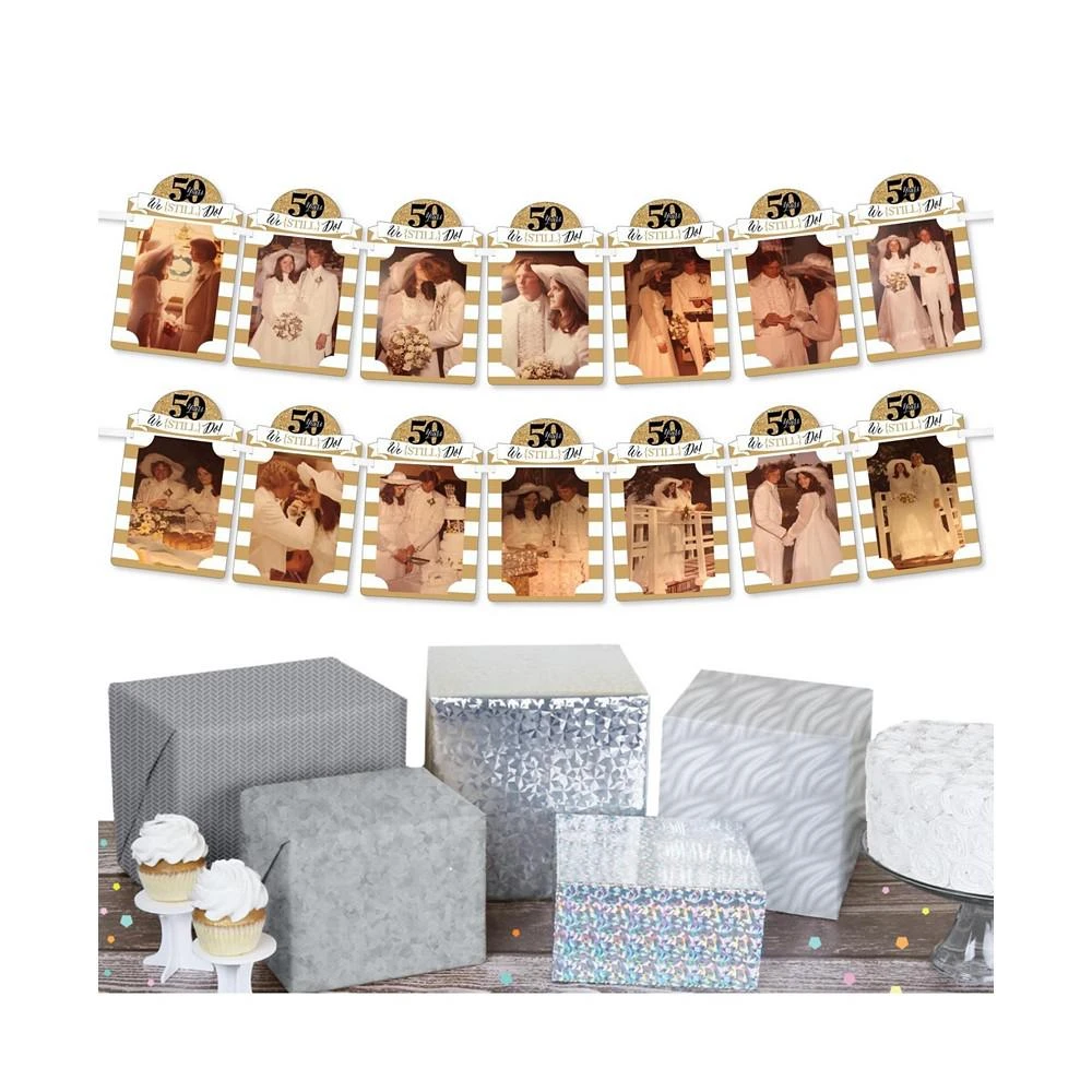 商品Big Dot of Happiness|We Still Do 50th Wedding Anniversary DIY Decor Picture Display Photo Banner,价格¥119,第2张图片详细描述