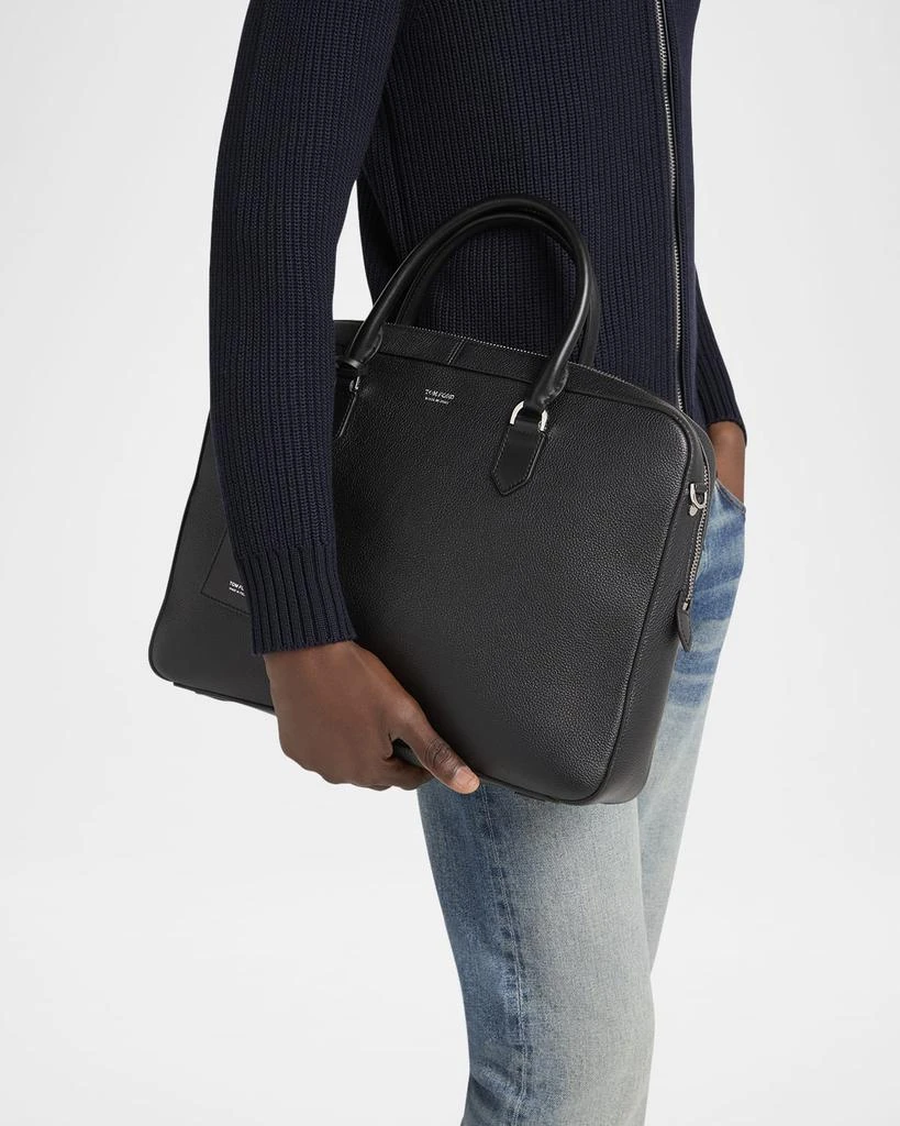 商品Tom Ford|Men's Elliot Soft Grain Leather Briefcase Bag,价格¥23344,第2张图片详细描述