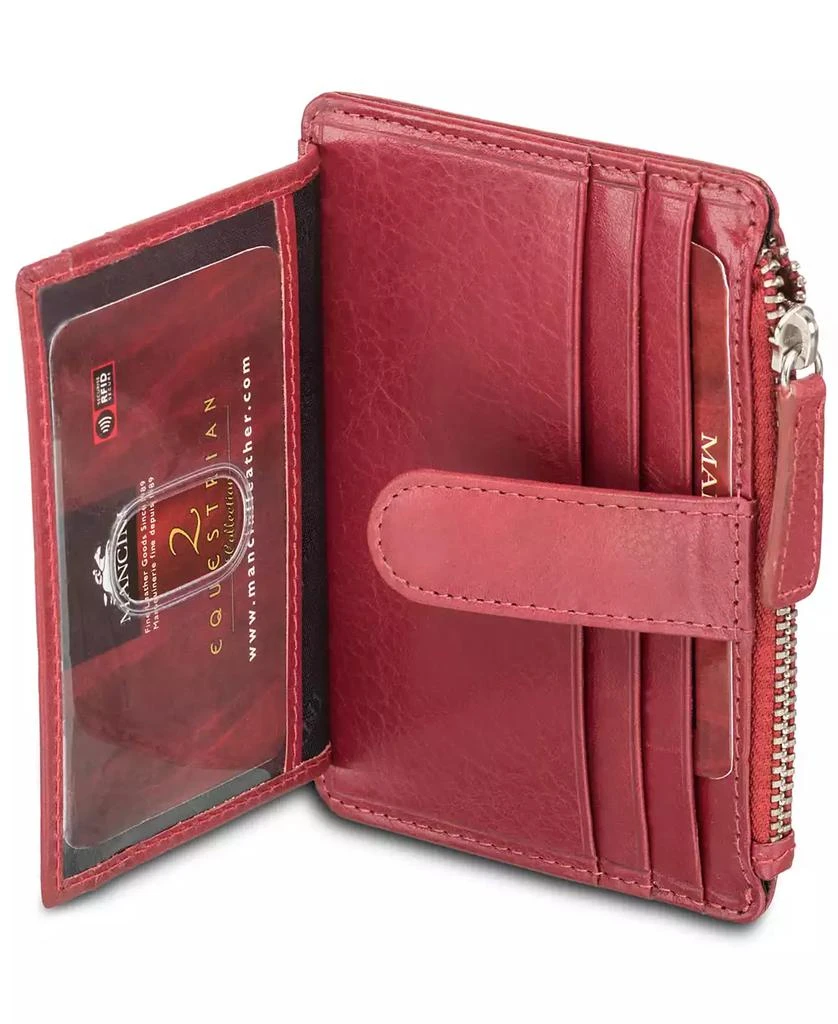 商品Mancini Leather Goods|Men's Equestrian2 Collection RFID Secure Card Case and Coin Pocket,价格¥214,第4张图片详细描述
