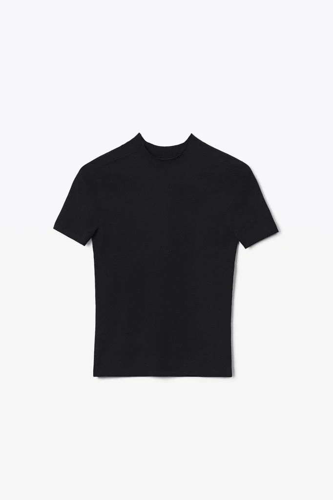 商品Alexander Wang|CREWNECK TEE IN SEAMLESS RIBBED NYLON,价格¥2812,第3张图片详细描述