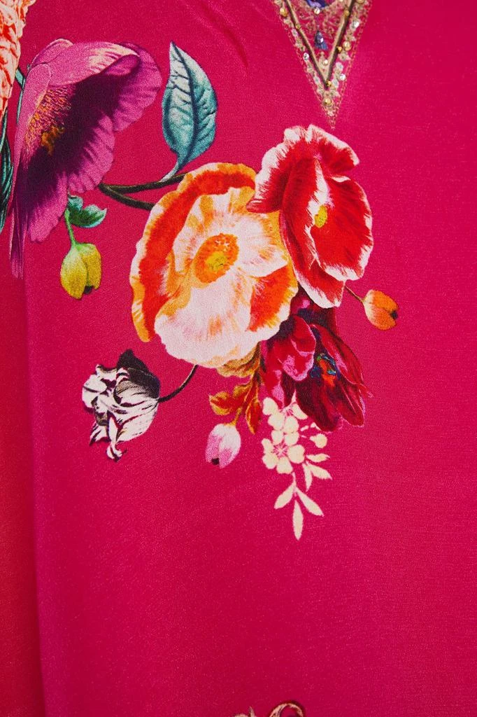 商品Camilla|Crystal-embellished floral-print silk crepe de chine and chiffon midi slip dress,价格¥960,第4张图片详细描述