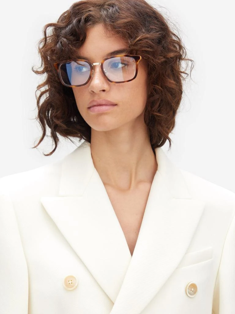 商品Yves Saint Laurent|Square acetate and metal glasses,价格¥2920,第2张图片详细描述