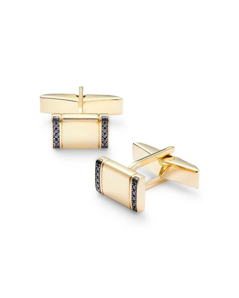 商品Bloomingdale's|Men's Black Diamond Cufflinks in 14K Gold, 0.15 ct. t.w.,价格¥8970,第1张图片