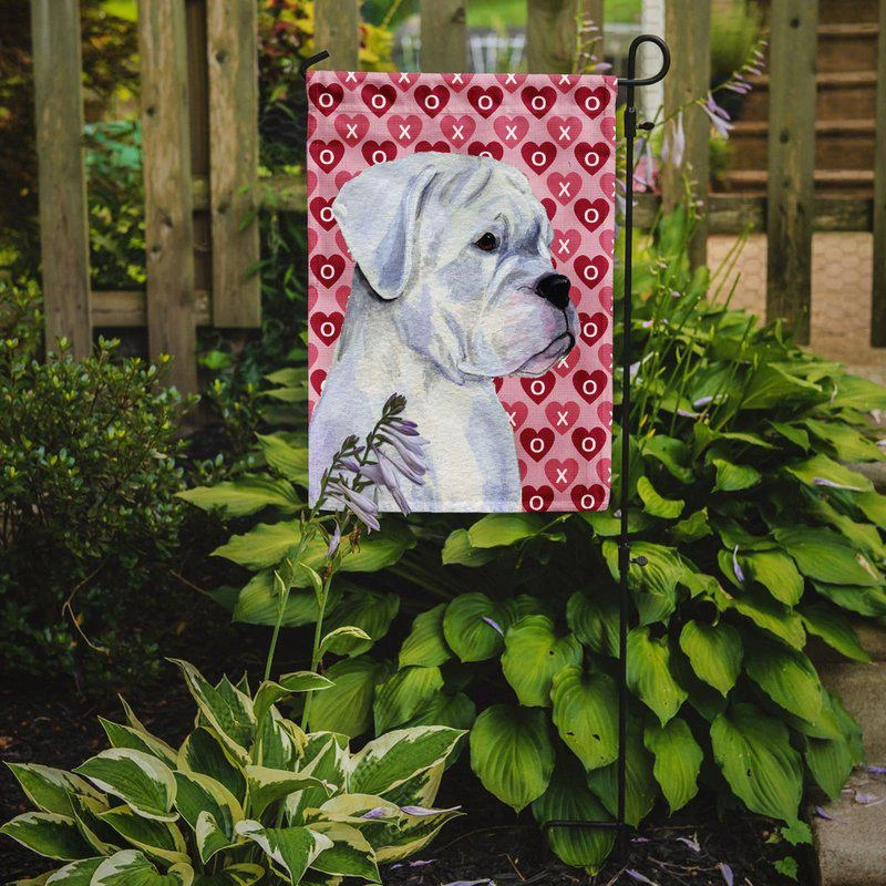 商品Caroline's Treasures|Boxer Hearts Love and Valentine's Day Portrait Garden Flag 2-Sided 2-Ply SS4509GF,价格¥137,第2张图片详细描述