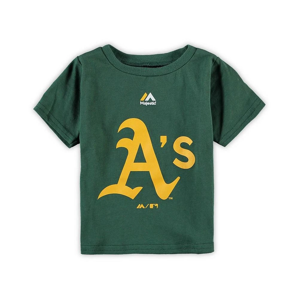 商品Majestic|Infant Boys and Girls Green Oakland Athletics Large Logo T-shirt,价格¥157,第1张图片