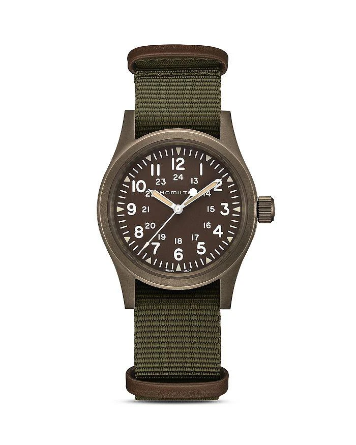 商品Hamilton|Mechanical Khaki Field Watch, 38mm,价格¥4431,第1张图片详细描述