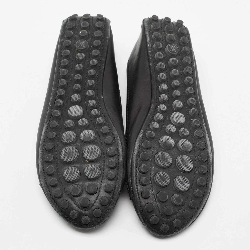 Louis Vuitton Black Leather Oxford Ballet Flats Size 38.5 商品
