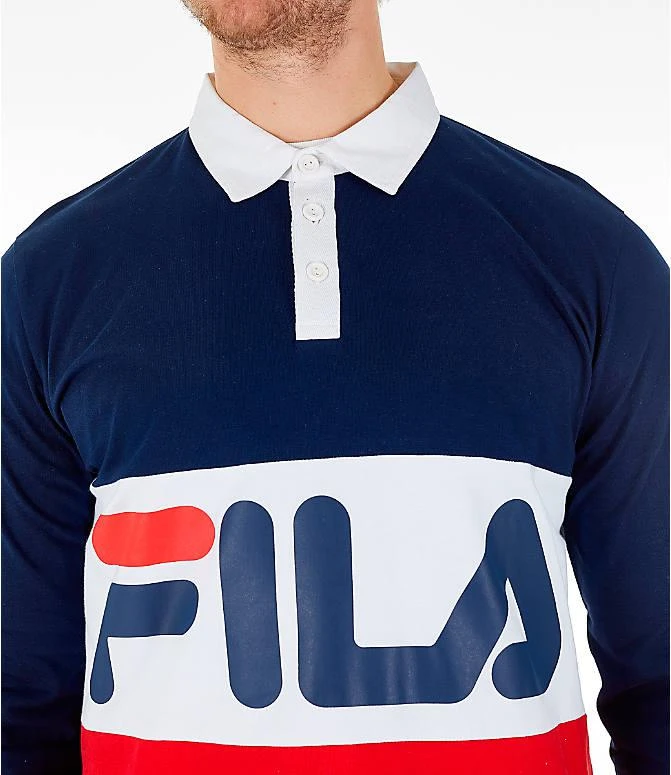 商品Fila|Men's FILA Harley Rugby Long Sleeve Collared Shirt,价格¥149,第1张图片