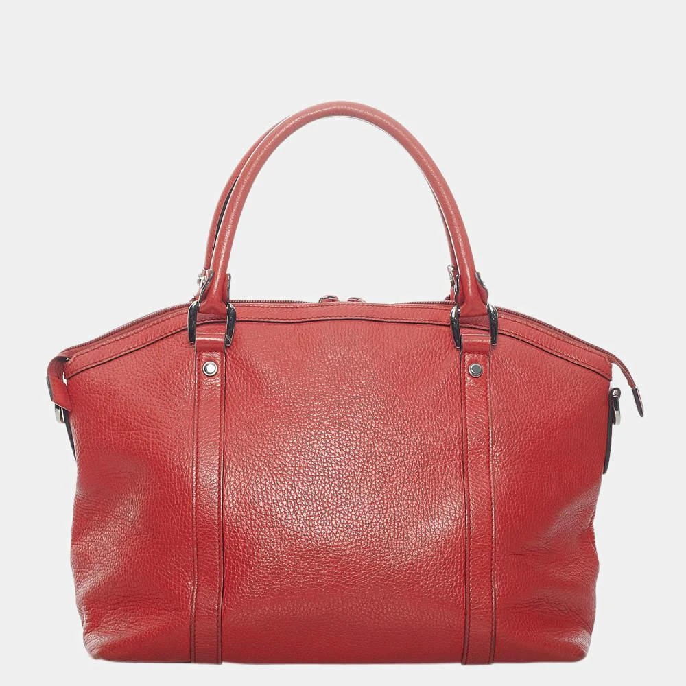 商品[二手商品] Gucci|Gucci Red GG Charm Dome Leather Handbag,价格¥5506,第3张图片详细描述