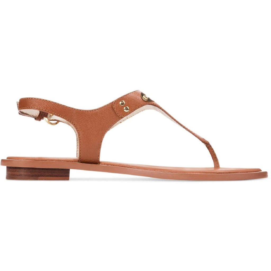 MICHAEL Michael Kors Women's Leather MK Plate T-Strap Thong Sandals 商品