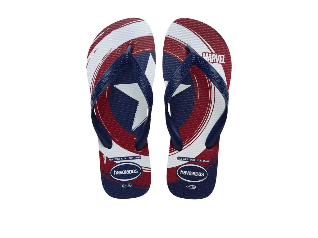 商品Havaianas|Top Marvel Logomania Flip Flop Sandal (Toddler/Little Kid/Big Kid),价格¥68,第2张图片详细描述