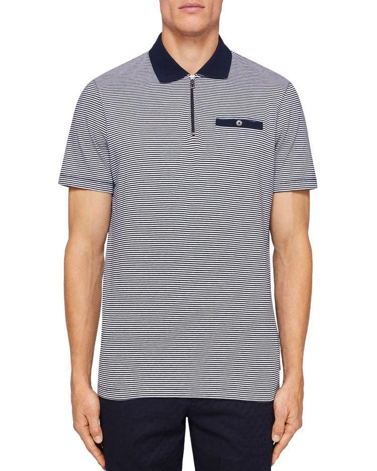 商品Ted Baker London|Whippet Flat Knit Collar Regular Fit Polo,价格¥529,第1张图片