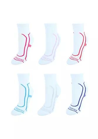 商品The Loom|Of The Loom Womens Cool Zone Cotton Cushioned Ankle Socks 6 Pair Pack,价格¥121,第1张图片